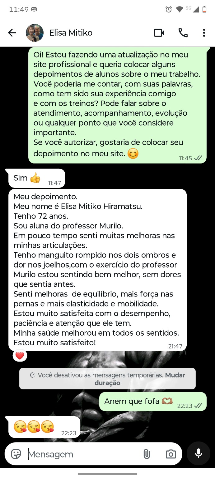 Depoimento real da aluna Elisa Mitiko Hiramatsu